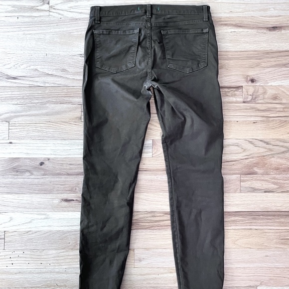 J Brand Mid-Rise Super Skinny Jeans W/Ankle Zippers In Green/Brown Size 29 - Picture 2 of 5